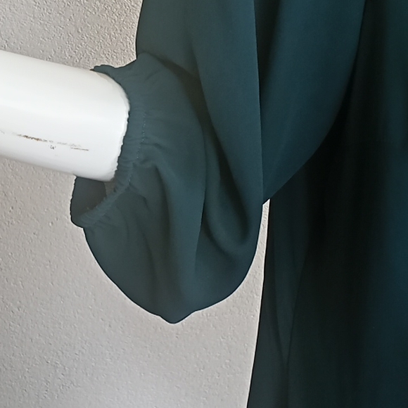 City chic green blouse with zipper size S/16 - Picture 2 of 7